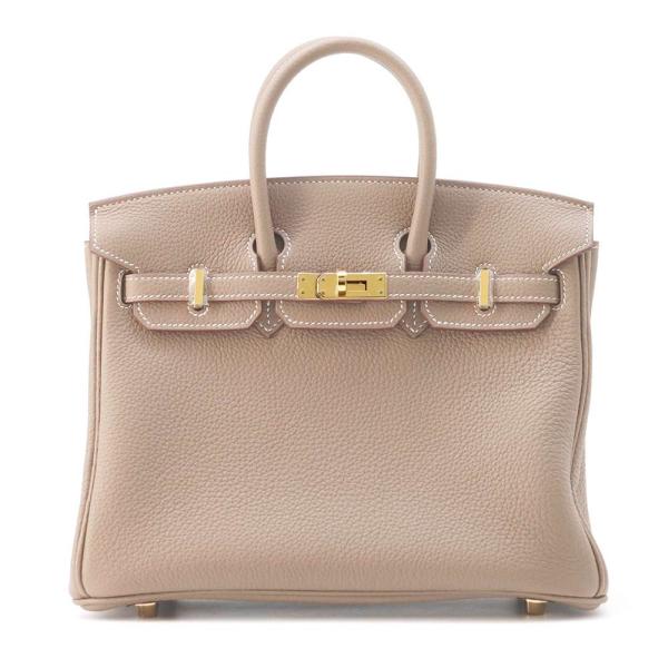エルメス バーキン25 エトゥープ/ゴールド金具 トゴ W刻印 HERMES 