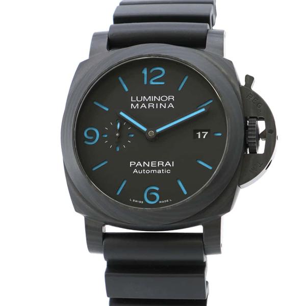 [3年保証] パネライ メンズ ルミノールマリーナ カーボテック PAM01661 W番 カレンダー ブルー ブラック 黒 自動巻き 腕時計 中古 送料無料 パネライ ルミノール マリーナ カーボテック W番 PAM01661 PANERAI