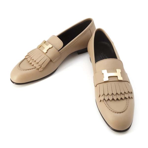 エルメス モカシン ロワイヤル レザー レディースサイズ37 HERMES 靴