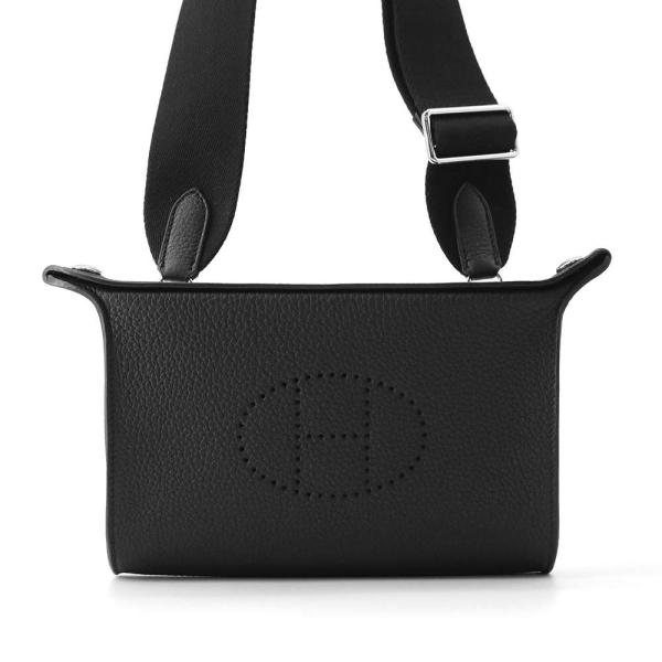 エルメス ショルダーバッグ ヴィドポッシュ ブラック/シルバー金具