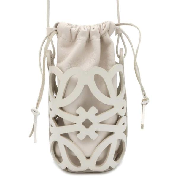LOEWE ロエベ アナグラム カットアウト ポケット ショルダーバッグ 白色 gallery-rare_9832220