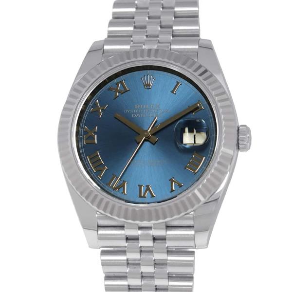 ロレックス デイトジャスト41 SS/K18WG 126334 ROLEX 腕時計 アズーロ