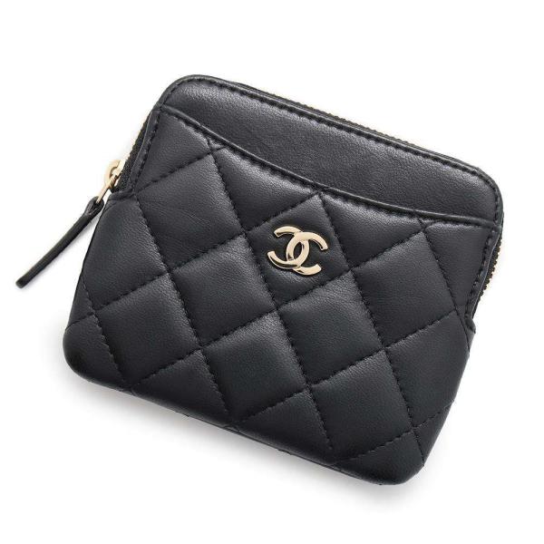 CHANEL シャネル 財布 マトラッセ ココマーク ミディアム ラムスキン シャネル コインケース マトラッセ ココマーク コーラルレッド