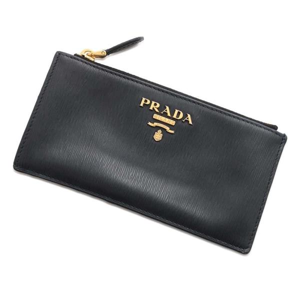 プラダ コインケース ロゴ フラグメントケース レザー 1MC079 PRADA
