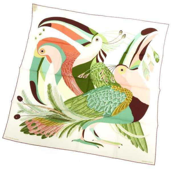 エルメス スカーフ カレ90 楽園のオオハシ Toucans de Paradis HERMES シルクツイル 2020年秋冬