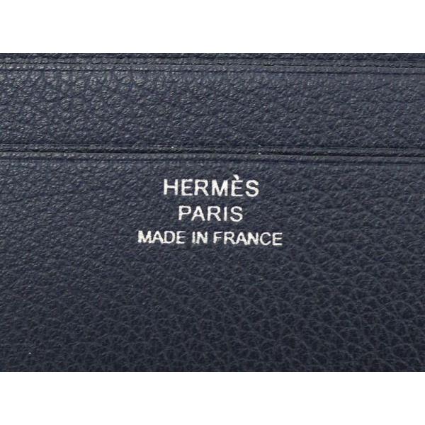 エルメス 財布 シチズンツイル コンパクト ブルーインディゴ レッド ネイビー ホワイト エバーカラー シルク C刻印 メンズ 受注生産品 Hermes 札入れ 二つ折り財布