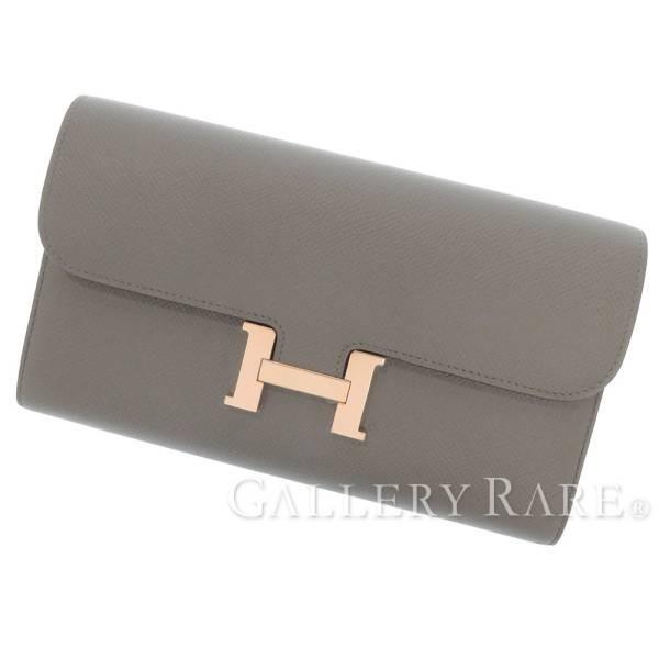 HERMES（エルメス） 長財布 コンスタンス ロング エタン×ピンク