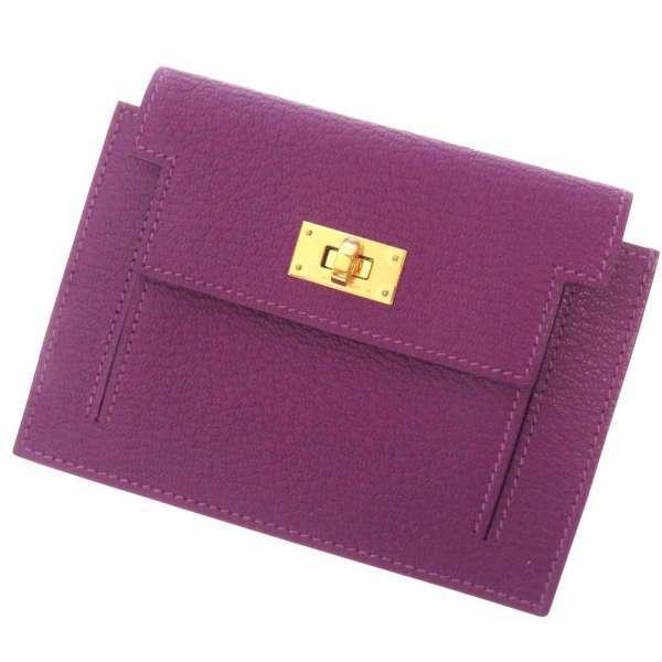 美品　HERMES　エルメス　ケリーポケット　シェーブル　Ｙ　財布　ケース HERMES（エルメス） 財布 ケリーポケット コンパクト アネモネ
