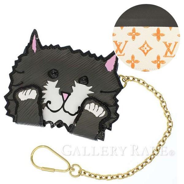 ルイヴィトン カードケース エピ モノグラム キャット カードホルダー 大人気 M638 ねこ パスケース ヴィトン 名刺入れ