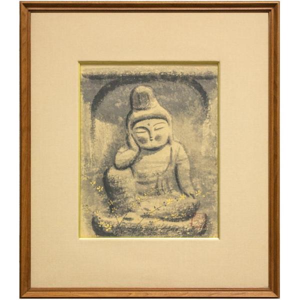 穐月 明「 野の佛 」 日本画 F2 ( 2号 ) ) : 内田画廊 - 通販 - Yahoo