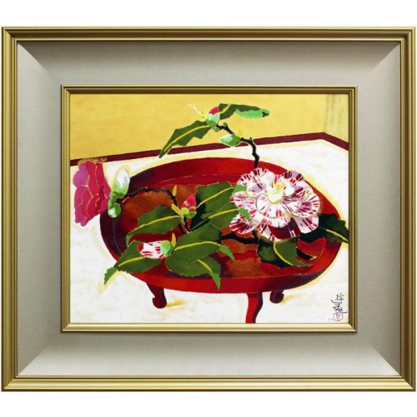 小倉遊亀 版画 花と皿 リトグラフ 東京企画 純金箔 エディションあり 小倉遊亀 絵画 瓶花 【複製】【美術印刷】【巨匠】【変型特寸