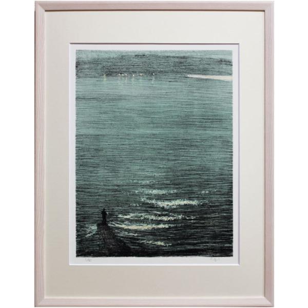 小山敬三「晴夏浅間」 リトグラフ１０号　真作保証　直筆サイン　限定150部　希少 小山敬三 「晴夏浅間」 リトグラフ 10号 真作保証 直筆サイン