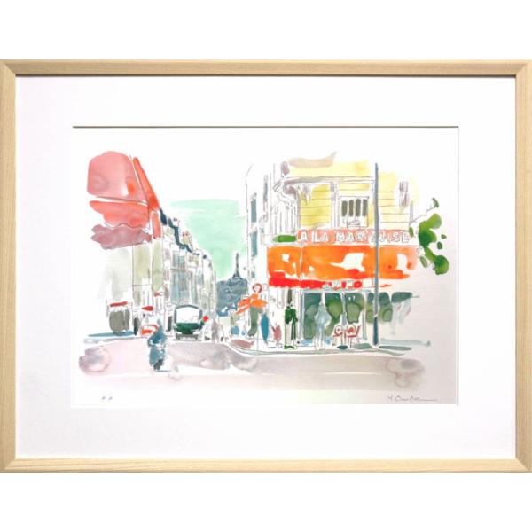 大前博士「 パリの街角 」 リトグラフ 版画 絵画 洋画 | JChereヤフー