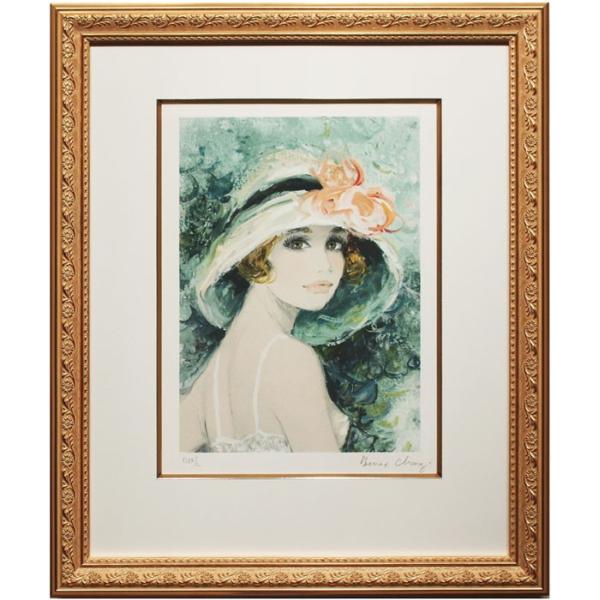 送料無料！リトグラフ『帽子を被った2人の婦人』