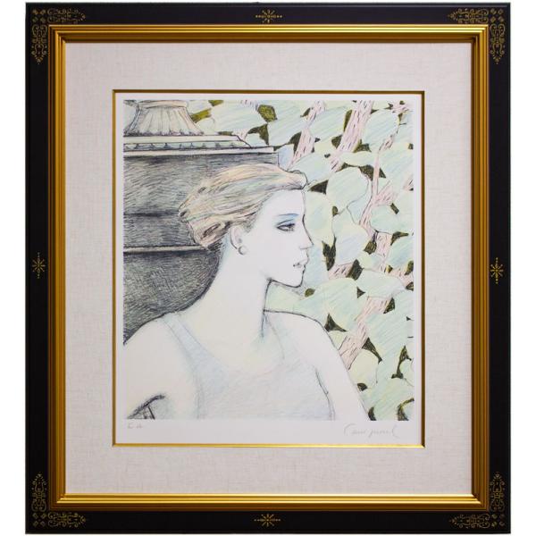ジャン ・ ピエール ・ カシニョール 「 忘れえぬ人 」 リトグラフ ( 石版画 )　　　版画 絵画 洋画 人物 女性 人気 海外作家 外国の作家 フランス パリ