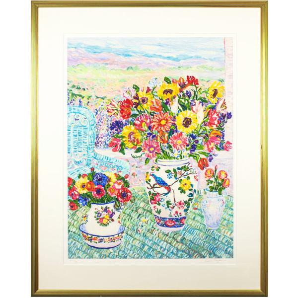 レスリー ・ セイヤー 「 花の招待状 」 シルクスクリーン 版画 レスリー ・ セイヤー 「 花の招待状 」 シルクスクリーン 版画