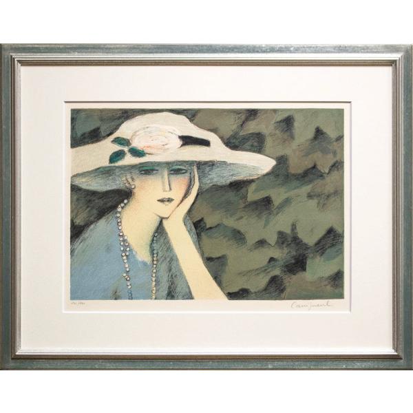 【真作保証】ジャン・ピエール・カシニョール「秋の色」リトグラフ 版画 絵画 美人 真作保証】ジャン・ピエール・カシニョール「秋の色」リトグラフ