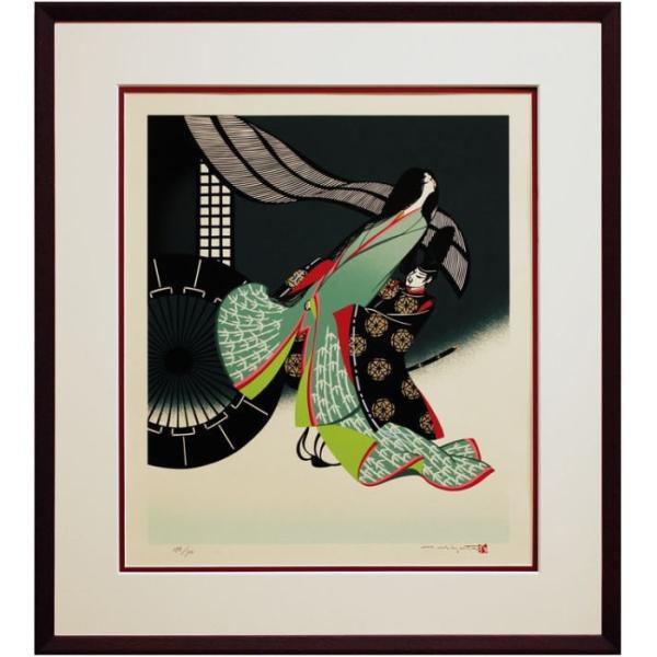 掘り出し人気切り絵画家 宮田雅之 切り絵・複製画 「日本のピエタ」 額