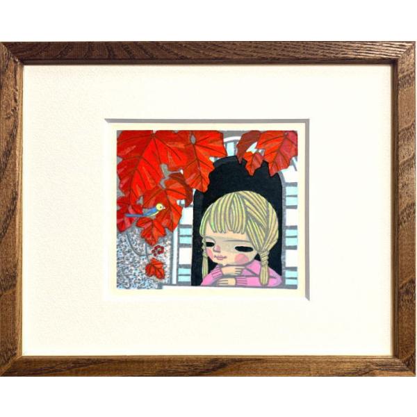 池田修三 「 蔦の窓 」 木版画 版画 絵画 人物 こども 少女 池田修三 「 蔦の窓 」 木版画 版画 絵画 人物 こども 少女