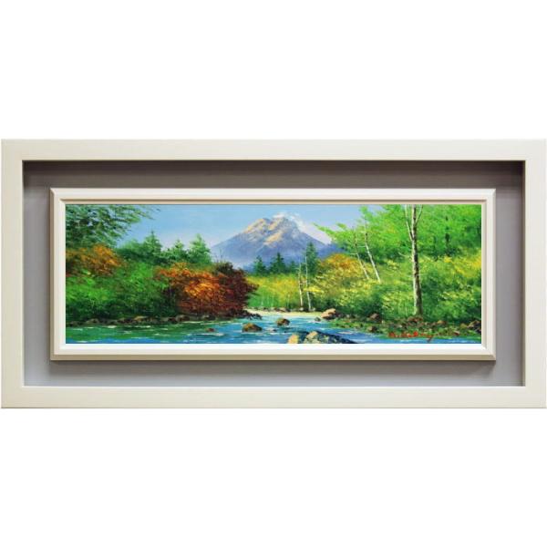 合田徳一郎「雪の学校」 油彩 油絵 4号 絵画 風景 油彩画