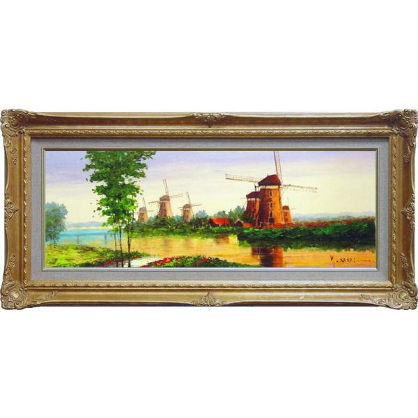 酒井健吉 『風車のある風景』 油絵・油彩画 WF4 : 内田画廊 酒井健吉 『風車のある風景』 油絵・油彩画 WF4 : 内田画廊