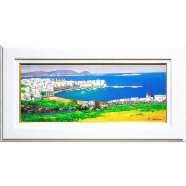 酒井健吉 『エーゲ海』 油絵・油彩画 WF3 絵画 洋画 肉筆 手描き 酒井健吉 『エーゲ海』 油絵・油彩画 WF3 絵画 洋画 肉筆 手描き