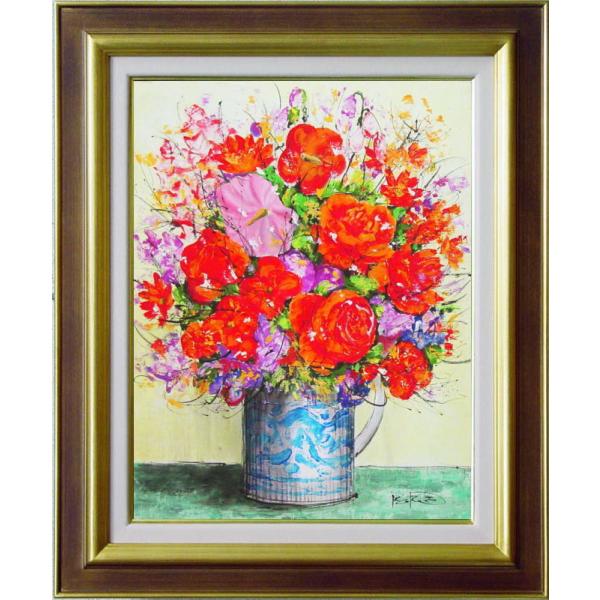 柿田 治 『はな』 油絵・油彩画 F6(6号) : 内田画廊 - 通販