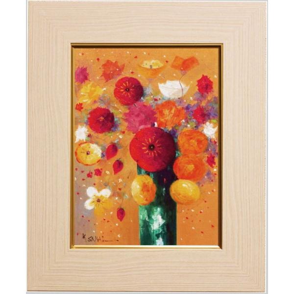 原 良次　【ポピー】　油彩　油絵　絵画 真作【 天虹 】油彩 (油絵) 手描き限定作品 Ato Fujihara P6号