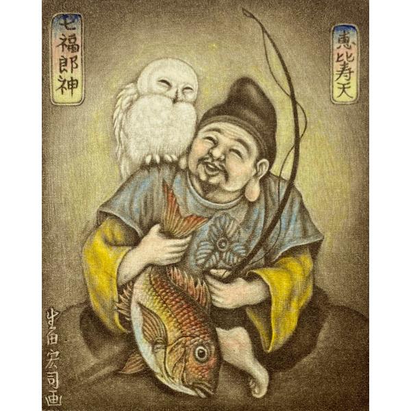 【アンティーク】七福神 銅板画