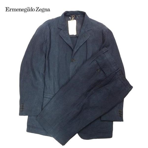 美品　3セット　Ermenegildo Zegna ネイビーブルー Centoventimila ウールスーツ SS25 23086718