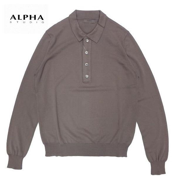 ALPHA STUDIO(アルファ スタジオ) ウォッシュド加工 サマーニット 
