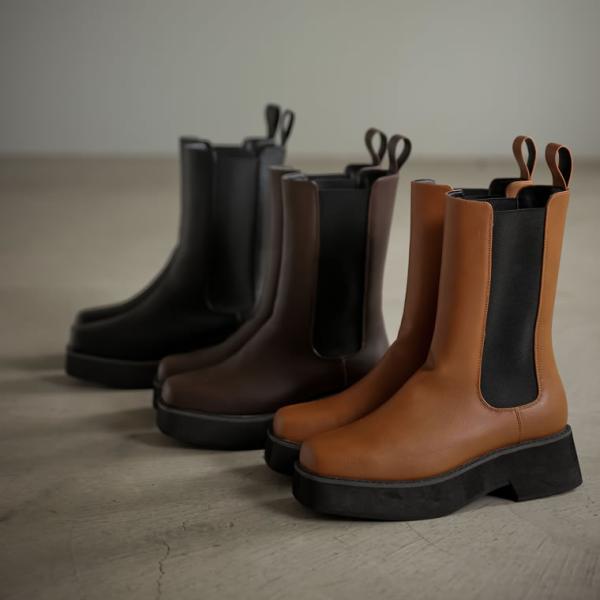 人気アイテム 秋冬新作 ミドルブーツ レディース フェイクレザー ブーツ サイドゴアブーツ その他 Foundationswellness Net