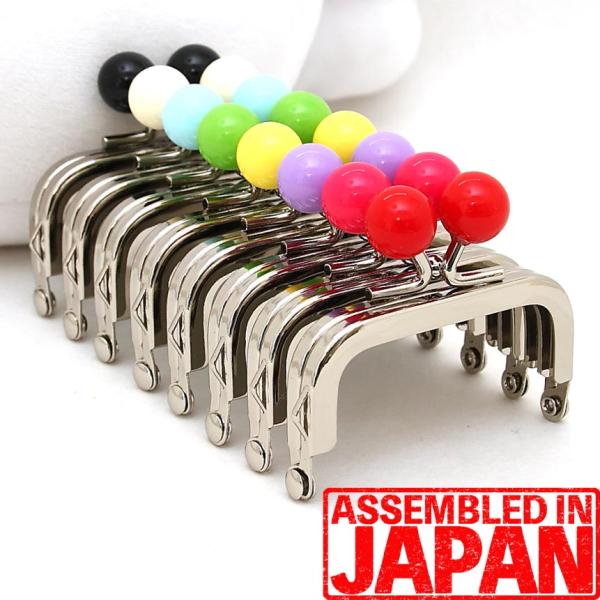 角田商店 廃盤品 がま口金具 6個セット 口金 赤白 飴玉ボール付 工具付 角田商店 廃盤品 がま口金具 6個セット 口金 赤白 飴玉ボール付