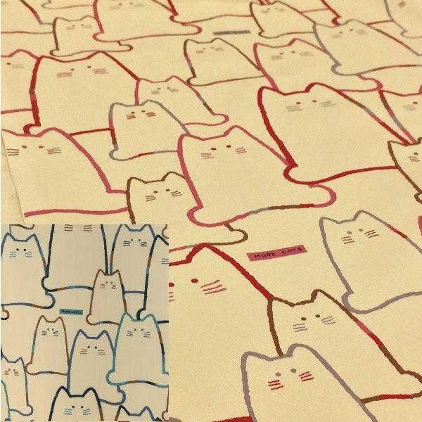 ツイル生地 Ktp 3766 ぽってり可愛い デフォルメ猫 ネコ ねこ にゃんこ コットンこばやし メール便可 生地 インテリア 手芸 布 綿100 夢モール 通販 Yahoo ショッピング