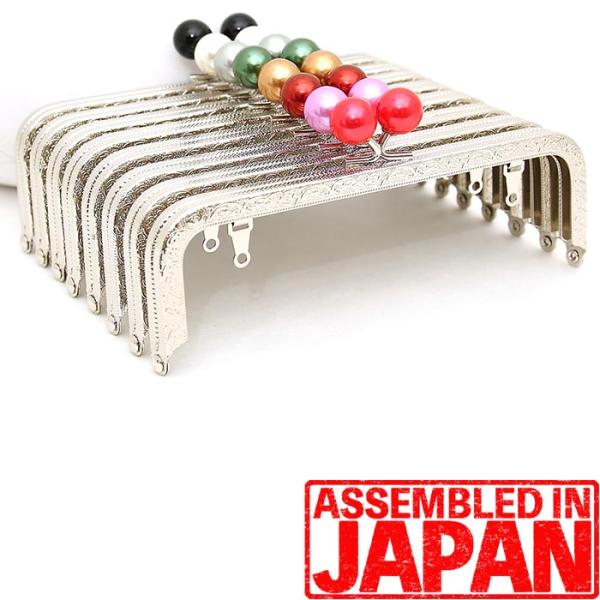 正絹絞りがま口 口金・がま口(角型シルバー10cm) 367612