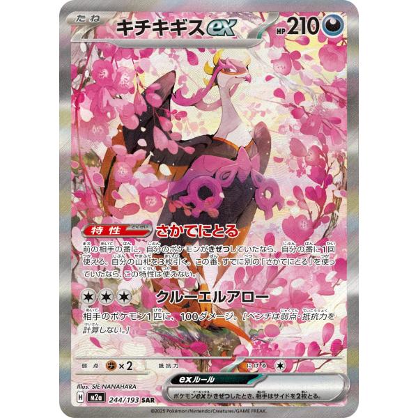 ポケモンカードゲーム キチキギスex SAR M2a 244/193 ポケモンカード