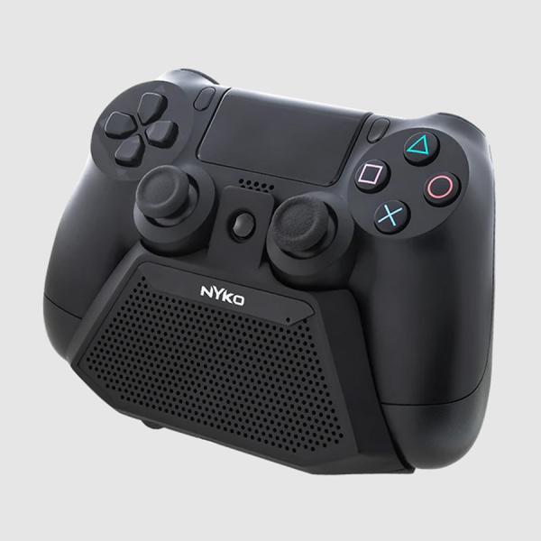 【新品・アウトレット品】NYKO SpeakerCom PS4 コントローラー装着型 スピーカー＆マイク アタッチメント Push to Talk ボタン付き ゲームチャット【特価】