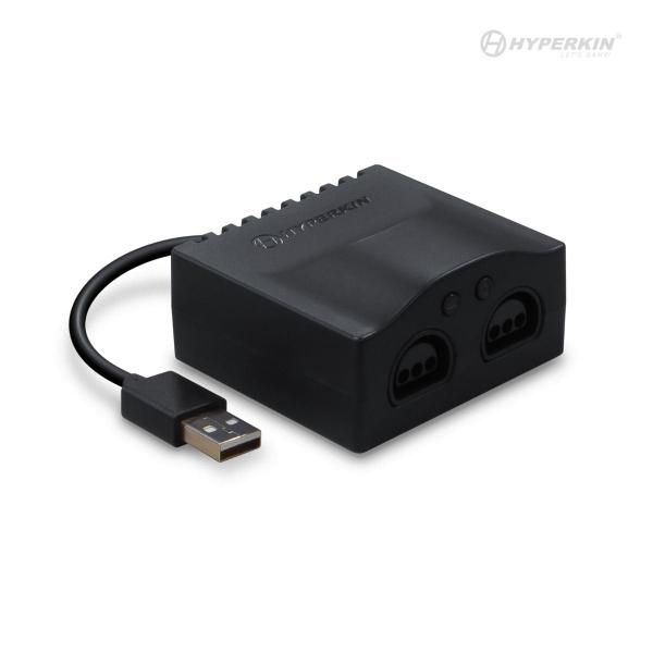 【新品・アウトレット品】N64 コントローラ2つを Switch PC で使用できる 2ポートコントローラアダプター USBポート Hyperkin【特価】
