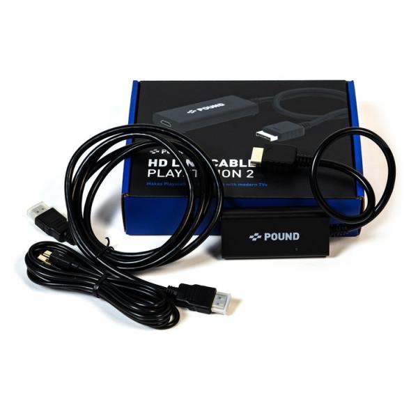 【動作確認済】PS1 PS2 コンバータ & ケーブル パウンド HD リンクケーブル POUND HD Link Cable HDMIケーブル付属