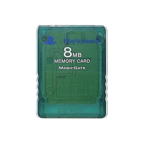 PS2 SONY製 メモリーカード【8MB】 （エメラルド） 初期化済【中古