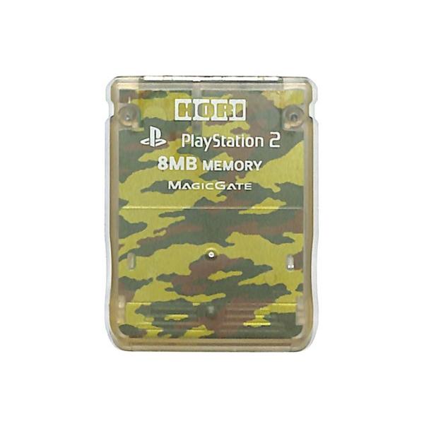 PS2 HORI製 メモリーカード【８MB】 （迷彩柄） 初期化済【中古】