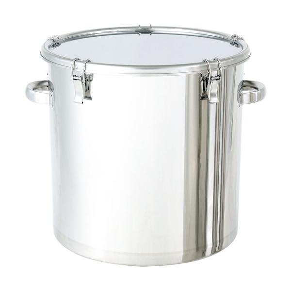 送込 容器 日東 金属容器 ステンレスタンク テーパー付キャッチクリップ式密閉タンク フタ付 １００ｌ 業務 産業用 1個 代引不可 メー直 北海道沖縄送別 509 5999 ものづくりのがんばり屋ヤフー店