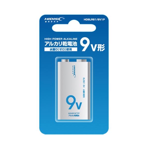 磁器研究所 アルカリ乾電池 9V形 (1本) HD6LR61/9V1P