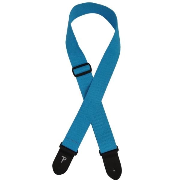 Perri's (y[Y) CWS20-1675 2inch LIGHT BLUE COTTON W/ LEATHER ENDS/Xgbv