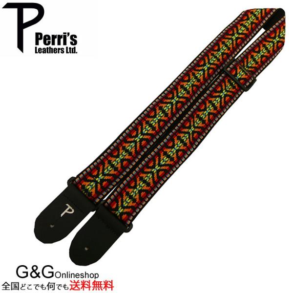 Perri's(y[Y)@TWS-6725@WK[hD@M^[Xgbv@2" MULTI COLOUR HOOTENANNY JACQUARD GTR STRP