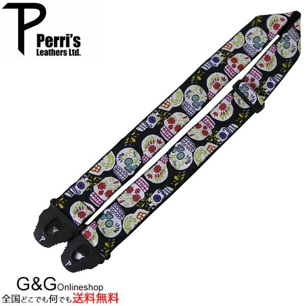 Perri's(y[Y)@TWSPL-7055@WK[hD@bN@\tM^[Xgbv@2" FANCY SKULLS JACQUARD W/ PERRI'S LOCK ENDS
