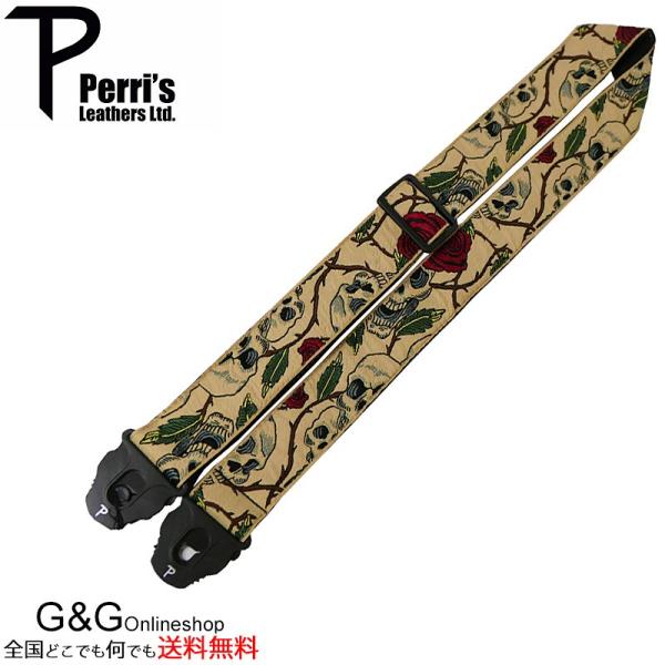 Perri's(y[Y)@TWSPL-7058@WK[hD@bN@\tM^[Xgbv@2" SKULL AND ROSES JACQUARD W/ PERRI'S LOCKENDS
