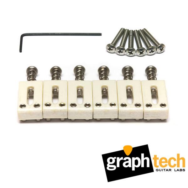 GRAPH TECH PQ-8000-00 TUSQ STRATTELE STYLE SADDLES IMPORT SPACED-6 STRINGS ubWTh