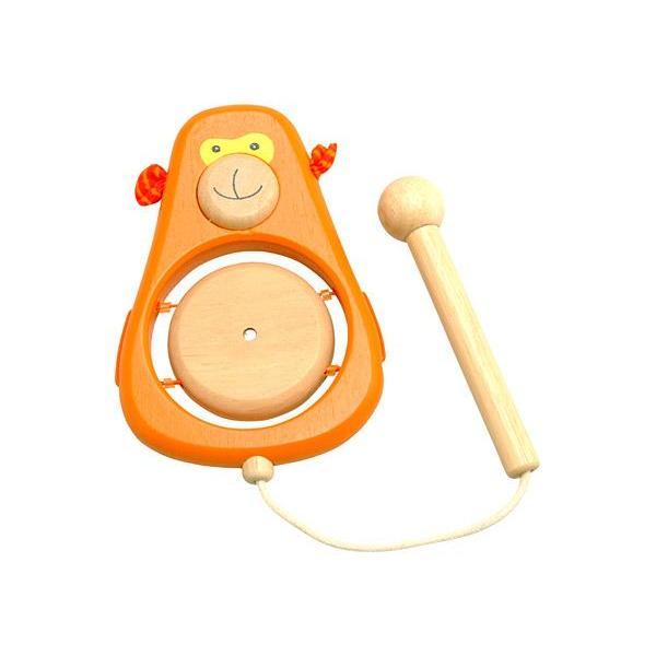 ラッピング対応 Edute ミニ楽器 対象年齢 2歳 どうぶつ音楽会シリーズ モンキー 太鼓 猿 アイムトイの木のおもちゃ 出産祝い ２歳お祝い Monkey T G G Music Hotline 通販 Yahoo ショッピング