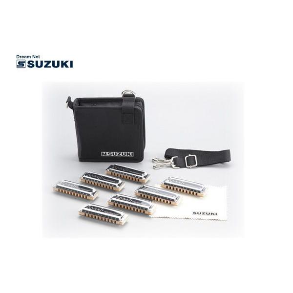 SUZUKI(鈴木楽器)10ホールズハーモニカ「MANJI」7本セット M-20-7SET